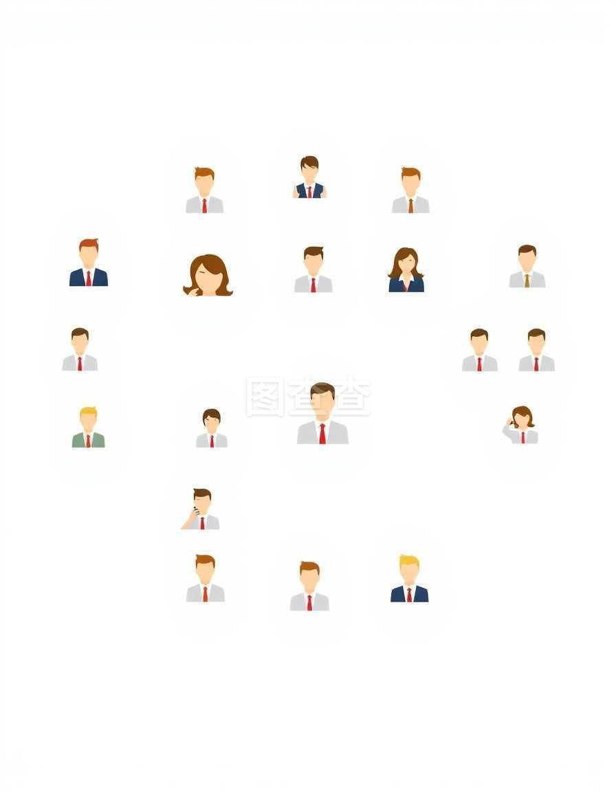 高管員工管理 企業(yè)團(tuán)隊(duì)平面圖標(biāo)集與隔離矢量插圖在企業(yè)管理中的創(chuàng)新應(yīng)用